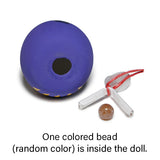 Ceramic daruma doll purple 1.5 in H (6-826-A)