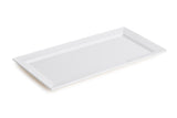 White Rectangular Rimmed Melamine Plate (M1545)