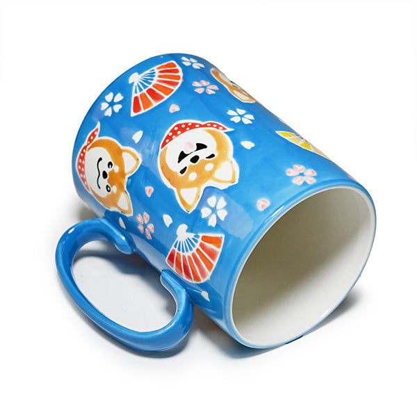 Dog and Fan Ceramic Mug 15 oz (SF72-BSH)