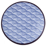 Blue Wave Round Melamine Plate — 11 in