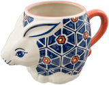 Geometric Floral Rabbit Mug 20 oz (SMR-13)