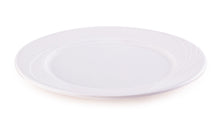 White Melamine Round Plate with Recessed Center