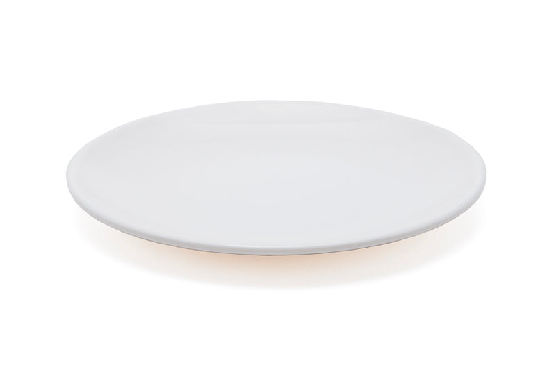 9 in White Melamine Round Plate