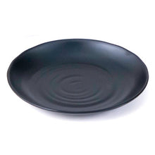 Black Round Melamine Plate — 8¼ in