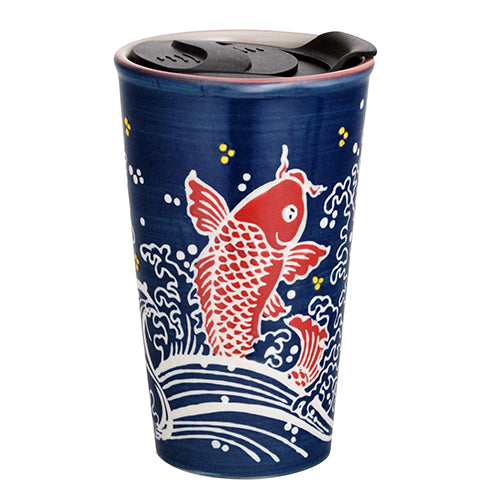 Red Koi Ceramic & Plastic Tumbler 12 oz (SM12-6728)
