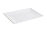 White Melamine Rectangular Plate with Pointed Corners
