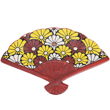 Floral Fan-Shaped Ceramic Plate — SFP2-3360