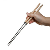 Stainless-steel cooking chopsticks 12.25 in L (N-165)