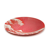 10.75" Round Ceramic Plate, Red
