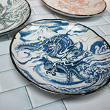 10" Ceramic Plate, Blue