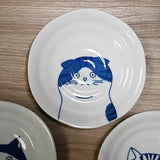 6.5" Ceramic Plate — Cat Design