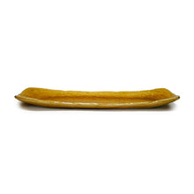 11½″ × 4¾″ Amber Yellow Ceramic Rectangular Serving Platter