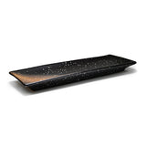 10.5" x 4" Rectangular Ceramic Plate, Brown