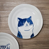 6.5" Ceramic Plate — Cat Design