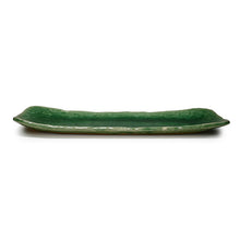 11½″ × 4¾″ Green Ceramic Rectangular Serving Platter