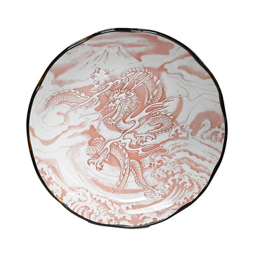 10" Ceramic Plate, Red