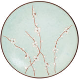 11½ in Aqua Blossom Ceramic Plate — Q211-BP