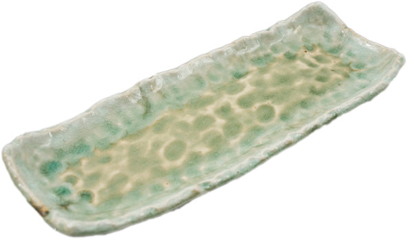 12.5" x 5" Ceramic Serving Platter, Green