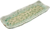 12½″ × 5″ Green Ceramic Rectangular Serving Platter