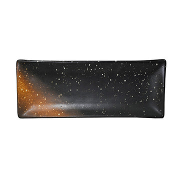 10.5" x 4" Rectangular Ceramic Plate, Brown