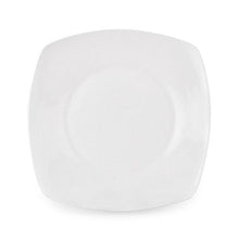 9¼″ White Square Ceramic Plate