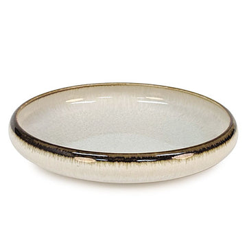 6.5" Ceramic Deep Plate, White