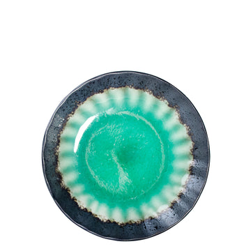 5" Ceramic Plate, Green