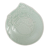 5.75" Ceramic Plate, Blue — Cat Design