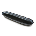13¼″ × 4″ Black Ceramic Scalloped Platter
