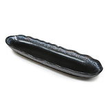 13.25" x 4" Ceramic Plate, Black