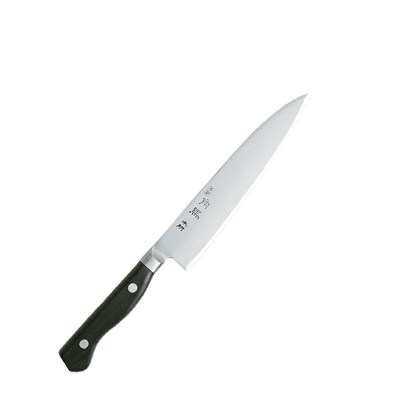 TU-9009 stainless steel cooking knife with dark riveted handle