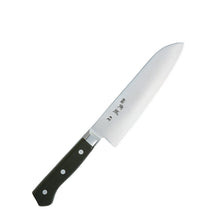 170 mm Stainless Steel Santoku Knife with Black Riveted Handle