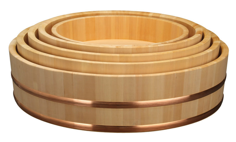 Nested wooden rice-tub range; the I-654-45 listing is for one 17.75-inch tub