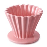 4.5" D x 3.5" H Ceramic Coffee Dripper, Pink (JHCD3-PK)