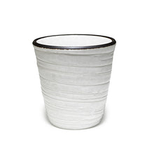 8 oz Pale Ridged Ceramic Teacup — 3¼ in H