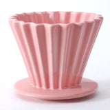 4.5" D x 3.5" H Ceramic Coffee Dripper, Pink (JHCD3-PK)