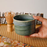 4" D x 3" H Ceramic Matcha Bowl (YK536-GR)