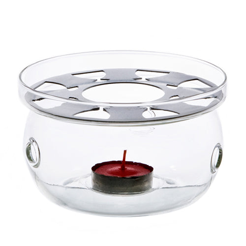 6" D x 3.25" H Glass Teapot Warmer (JQW-6N)