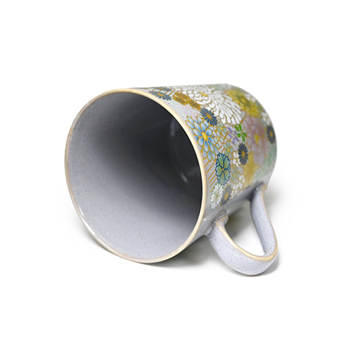 11 oz Multicolor Floral Ceramic Mug — 3½ in H