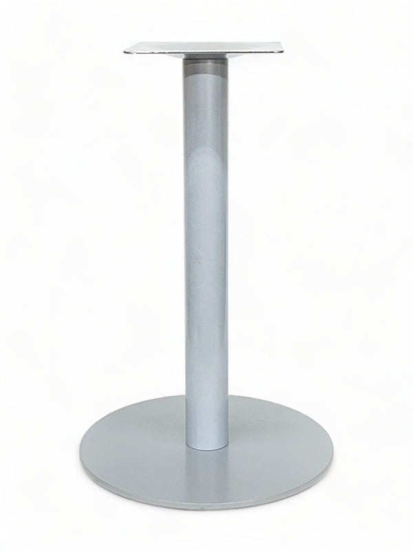 Gray Flat Round Steel Table Base – 28" Dining Height