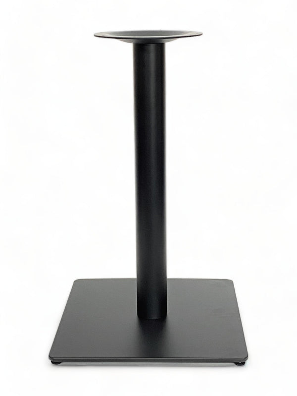 Black Flat Square Steel Table Base – 28" Dining Height