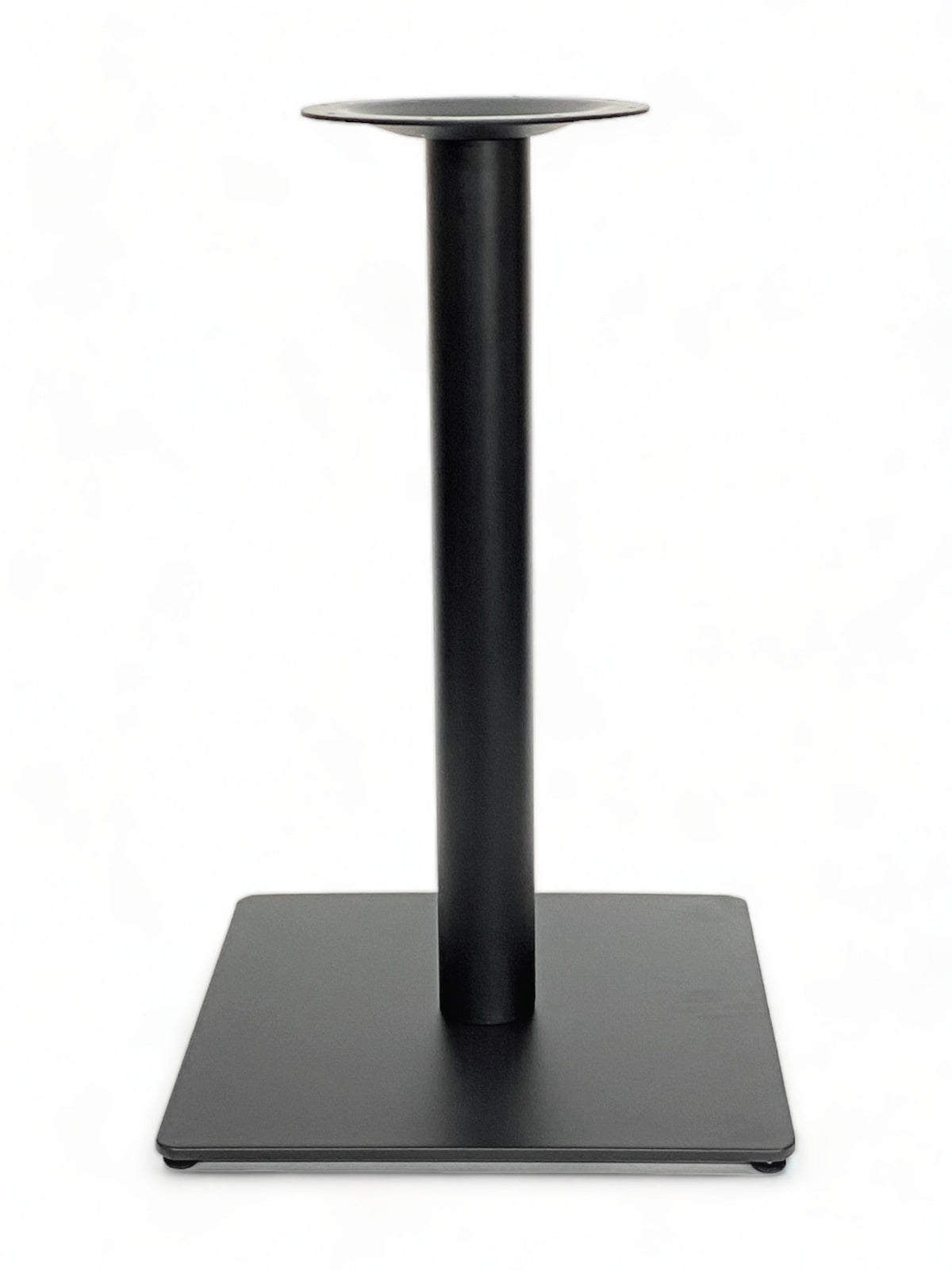 Black Flat Square Steel Table Base – FSQB17 – 28-inch dining height