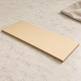 H10B-20 plain rectangular beige cutting board on a pale stone counter