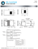 Hoshizaki IM-544SAK original single-head dimensional drawing with separately illustrated optional stacking kits and bin-top requirements