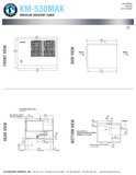 Hoshizaki KM-530MAK official head dimensions and utility connections