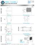 Hoshizaki KMS-1122MLJ original dimensional drawing with head connections and separately sold SRK-12J or SRK-12J3 reference