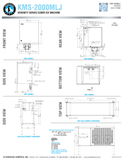 Hoshizaki KMS-2000MLJ original dimensional drawing with head connections and separately sold SRK-20J or SRK-20J3 reference