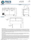 Hoshizaki PR67B official dimension and construction sheet