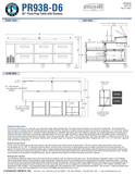 Hoshizaki PR93B-D6 official dimension and construction sheet