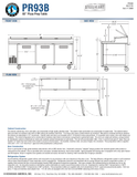 Hoshizaki PR93B official dimension and construction sheet